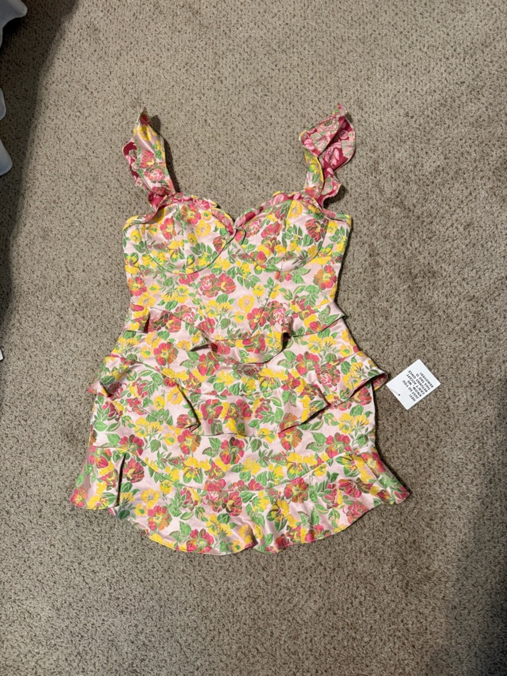 ASOS Luxe Floral Ruffle Sundress